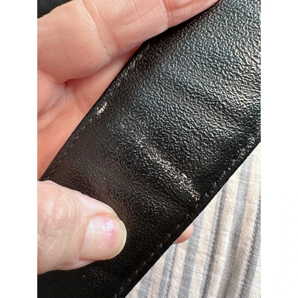 Samsonite‎ Black Leather Messenger Bag Laptop Briefcase Flap Over Crossbody